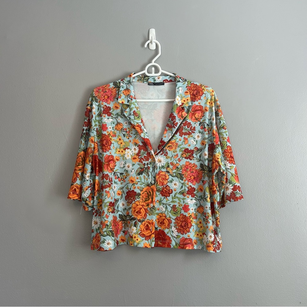 Zara Multicolor Floral Blouse